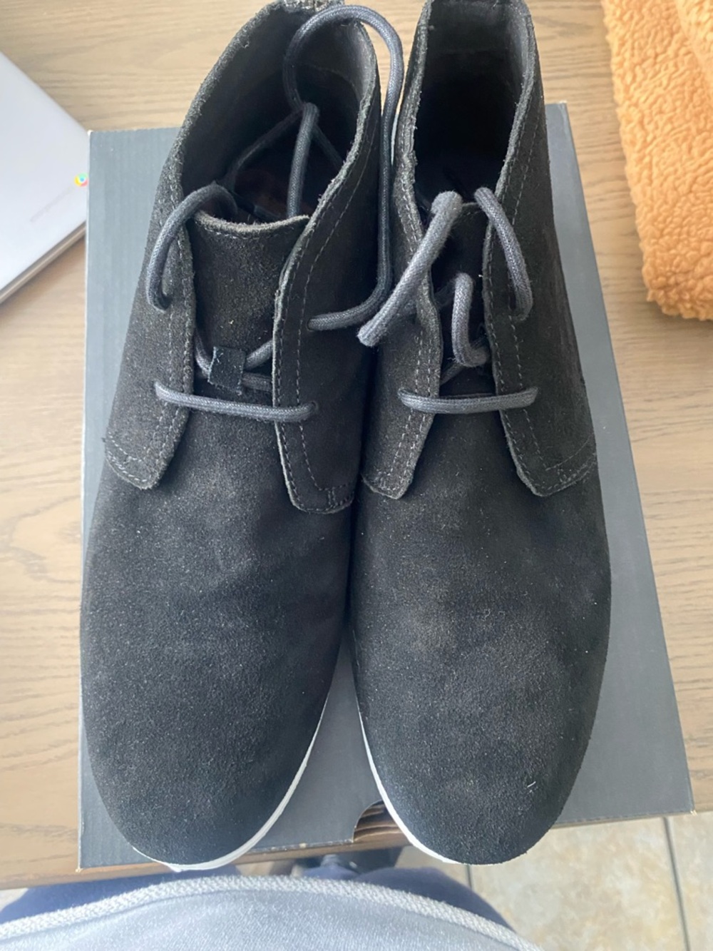 UGG Mens Black Suede High-Top Sneakers - Picture 2 of 6